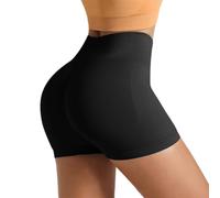 Pantaloncini da palestra da donna in nylon spandex design push up (nero M)