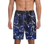 Pantaloncini da pigiama da uomo che si illuminano al buio, morbidi e comodi, con tasche, Si illumina al buio., M