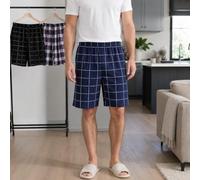 Pantaloncini da pigiama da uomo, confezione da 3 pezzi, a quadri, pantaloncini da notte elasticizzati in vita casual comodi
