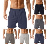 Pantaloncini da pigiama da uomo in 100% cotone pantaloncini da casa morbidi abbigliamento per la casa corto estivo jogger corto pantaloncini da notte leggeri Tronchi sportivi in vita elastica comodi