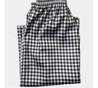 Pantaloncini da pigiama da uomo in raso di seta, morbidi, pigiami per la notte e per il comfort della casa, colore nero e bianco, L (XL nero bianco a quadri)