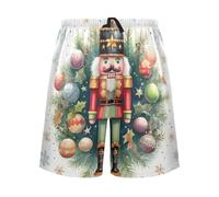 Pantaloncini da pigiama da uomo, pantaloni da pigiama da uomo, pantaloncini da notte per il sonno, S Acquerello Schiaccianoci, Schiaccianoci ad acquerello, S