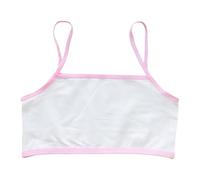 Pantaloncini da ragazza 146 senza cuciture reggiseno sportivo da allenamento, reggiseno bianco adolescente, stile camisole, leggeri, senza cuciture, per bambini e ragazze coniglietto mutande set