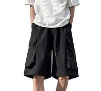 Pantaloncini da skater da uomo larghi pantaloncini cargo hip pop streetwear corti alla moda pantaloncini da ballo giovani Harajuku coppia corta alla moda corto tronco da lavoro Highstreet Y2K jorts