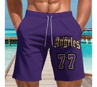 Pantaloncini da spiaggia casual da uomo in stile hawaiano con stampa 3D - Asciugatura rapida, vita con laccio, scelta perfetta per l'uscita estiva L,M,S,XL,XXLstampa dappertuttoPoliestere
