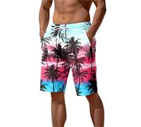 Pantaloncini da Spiaggia con Stampa Estiva, Pantaloncini da Spiaggia con Grafica a Forma di Palma for Uomo, Costume da Bagno alla Moda per Nuoto, Surf(Mix Color 10,120 (6T))