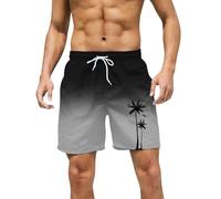Pantaloncini da spiaggia da uomo con stampa a cambiamento graduale Pantaloncini da spiaggia da uomo con tasche Pantaloni larghi leggeri e comodi Pantaloni larghi ad asciugatura rapida Pantaloni