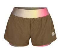 Pantaloncini da tennis da donna Bidi Badu Melbourne 2024 Printed 2in1 - Marrone (XS)