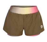 Pantaloncini da tennis da donna Bidi Badu Melbourne Printed 2in1 - Marrone (S)