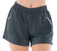 Pantaloncini da tennis da donna Lucky in Love Tech Performance High Road Short - ink - Blu, Grigio (M)
