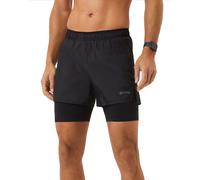 Pantaloncini da tennis da uomo Björn Borg Running Shorts 2-1 - black beauty - Nero (XL)