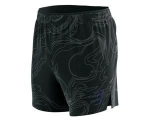 Pantaloncini da tennis da uomo Compressport Performance Short - black/aurora - Nero (L)