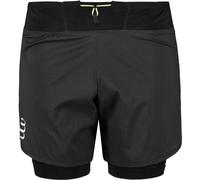 Pantaloncini da tennis da uomo Compressport Trial 2-in-1 Short - black - Nero (S)