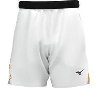 Pantaloncini da tennis da uomo Mizuno Daybreakers 8 in Amplify - white/citrus - Bianco (XL)