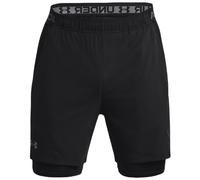 Pantaloncini da tennis da uomo Under Armour Vanish Woven 2-in-1 Shorts - black/pitch gray (L)