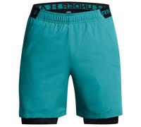 Pantaloncini da tennis da uomo Under Armour Vanish Woven 2-in-1 Shorts - circuit teal/black - Turchese (S)