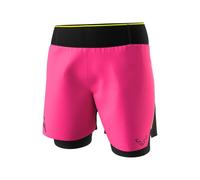 Dynafit DNA Ultra 2in1 W - pantaloni corti trail running - donna L Pink/Black woman Pfc-Free