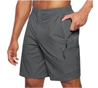 Pantaloncini da trekking leggeri da uomo ad asciugatura rapida Pantaloncini da allenamento Pantaloncini da arrampicata Pantaloncini da palestra con tasche con cerniera Pantaloncini da spiaggia