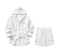 Pantaloncini da uomo 2026 con camicia a maniche lunghe e pantaloncini, casual per l'uso quotidiano, occasioni speciali, rilassati per tutta la stagione, stile pratico per tutti i giorni, styling