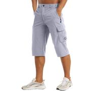Pantaloncini da Uomo Cargo Estivi - Pantaloncini Sportivi Comodo Velluto a Coste Pantaloni Elasticizzati Cargo Shorts Coulisse Pantaloncini Pantaloncini Casual con Tasche