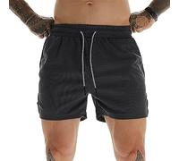 Pantaloncini da uomo con passante per asciugamano | Pantaloncini traspiranti con parte anteriore piatta per lo sport, abbigliamento da allenamento per gli uomini, per camminare, andare in