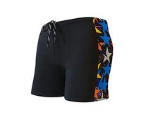 Pantaloncini da uomo, corti, da uomo, aderenti e corti, con coulisse, per sport acquatici, protezione UV, per il nuoto della scuola, per lo sport, da uomo, con pantaloni interni, Blu, XL