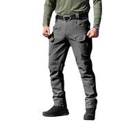 Pantaloncini da uomo impermeabili in pile foderati per escursionismo - pantaloni termici imbottiti e spessi, pantaloni cargo da esterno invernali elasticizzati, pantaloni da avventura meteoprotetti