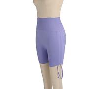 Pantaloncini da Yoga Dimagranti Alta, Pantaloncini da Yoga Alta per Sollevare il Sedere, Morbidi Pantaloni da Yoga Dimagranti per Donna, Viola Chiaro
