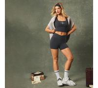 Pantaloncini da yoga, pilates e attività quotidiane casual, con etichetta in silicone, taschino posteriore, vita incrociata, morbidi, elastici e traspiranti, ispirazione Harry Potter, lunghezza 4,3 po