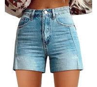 Pantaloncini di Jeans da Donna Curvy Pantaloni Denim Comodi Elasticizzati Mini Shorts Corti e Secxy Vita Alta Morbidi Pants Casual alla Moda Hotpants Vintage Partito Night Club Discoteca