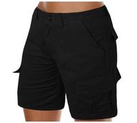 Pantaloncini Donna Estivi Eleganti Pantaloni Corti con Tasche Leggero Confortevole Traspirante Comodo Leggeri e Traspiranti Grandi Laterali per l'uso Quotidiano