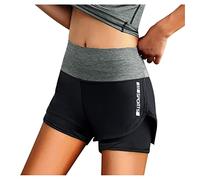Pantaloncini Donna Estivi Tennis Elastico Cotone Pantaloncini Palestra Running Fitness Comodi Pantaloncini Sportivi Eleganti Shorts Corsa con Tasche Bermuda Pantaloni Corti Leggeri
