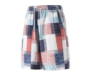 Pantaloncini e bermuda da uomo stampati Patchwork Geometrico Bermuda Uomo Vita Elastica con Coulisse Taglio Dritto Lunghezza Ginocchio Stile Streetwear per Pantaloncini Bagno Estate Quotidiano Uscita