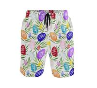Pantaloncini Easter Eggs Pattern Swim Shorts Asciugatura Rapid Pantaloncino Cintura Elastica Costume Uomo Mare per Piscina Spiaggia Campeggio XL