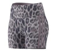 adidas Femme Seasonal Essentials Leopard Print Biker Shorts with 3-Stripes, MULTICOLOR/ice purple, XL