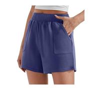 Pantaloncini Estivi Da Donna 1 PCS Women's Shorts Casual Summer Comfy Elastic High Waist Running Shorts With Pockets Shorts for Women Women's Shorts Summer Shorts Adatti All'Estate(Deep Navy,M)