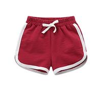 Pantaloncini Estivi da Ragazza,Estivi Comodi Pantaloni Corti Ciclista Shorts Adatti con Coulisse Tasche Sport Tempo Libero Abbigliamento Ragazza attività all'aperto per Bambini 2-11 Anni