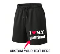 Pantaloncini estivi da uomo personalizzabili, puoi personalizzare il nome, il nome del tuo migliore amico, la tua ragazza, la tua moglie, il tuo animale domestico, i tuoi figli o qualsiasi testo tu vo