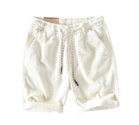 Pantaloncini estivi in cotone leggero per uomo pantaloncini cargo in velluto a coste eleganti casual sport coulisse pantaloni da jogging estivi con tasche elastico in vita vita media rilassati