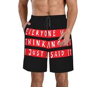 Pantaloncini Everyone Was Thinking It I Just Said It Pantaloncino Vintage Pantaloncini da Bagno Cintura Elastica Costume Uomo Mare per All'Aperto Campeggio Piscina XL