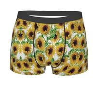 Pantaloncini Girasole.1 Stampa Aderenti Intimo Maschile Morbido Mutande Uomo Boxer per Corsa attività Commerciale Camminare L