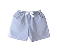 Pantaloncini in colori caramelle in cotone, pantaloni sportivi, primavera e vita elastica, comodi, casual, per studenti, asilo e ragazze curvy ragazze non cercano principi fiabeschi, grigio., 12-18