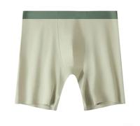 Pantaloncini intimi da uomo in cotone senza cuciture, a gamba lunga, con tasca convessa a U, traspirante, boxer sportivi elasticizzati a vita alta, vestibilità comoda (2XL verde)