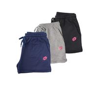 Pantaloncini Lotto Donna Sportivi Short Estivo In Puro Cotone Elasticizzato