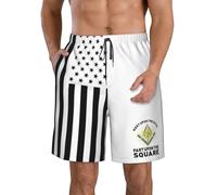 Pantaloncini Meet Upon The Level Masonic Black Swim Shorts per Spiaggia XL