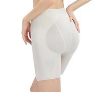 Pantaloncini Modellanti a Vita Alta con Effetto Rimodellante per Glutei Snellente Cosce e Addominali (White, M)