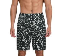 Pantaloncini morbidi di sonno degli uomini neri e bianchi del leopardo, comodi salotti che dormono i pantaloni degli indumenti da notte respirabili di estate
