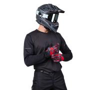 Manica lunga da ciclismo 100% Ridecamp nero/corallo da uomo (M)