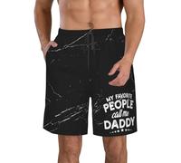 Pantaloncini My Favorite People Call Me Daddy Retro Vintage Pantaloncino Elastica Pantaloncini da Bagno Regolabile Swim Shorts per Spiaggia Piscina Campeggio 3XL