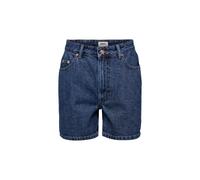 Pantaloncini Only da donna a vita alta, in cotone, colore Medium Blue Denim M...